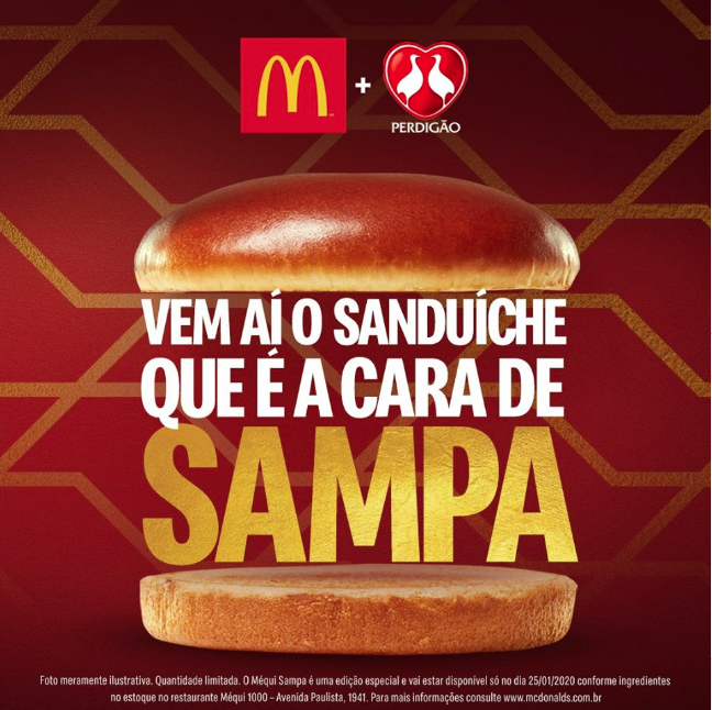McDonald’s homenageia São Paulo com o lanche Méqui Sampa
