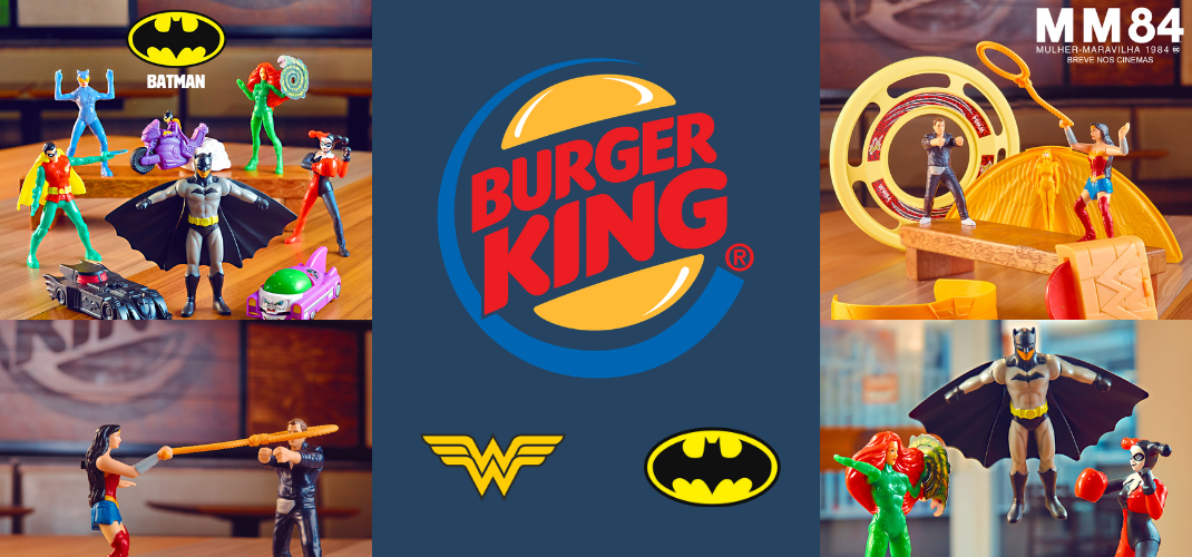 Burger King apresenta combo King Jr. com Mulher Maravilha 94 e Batman