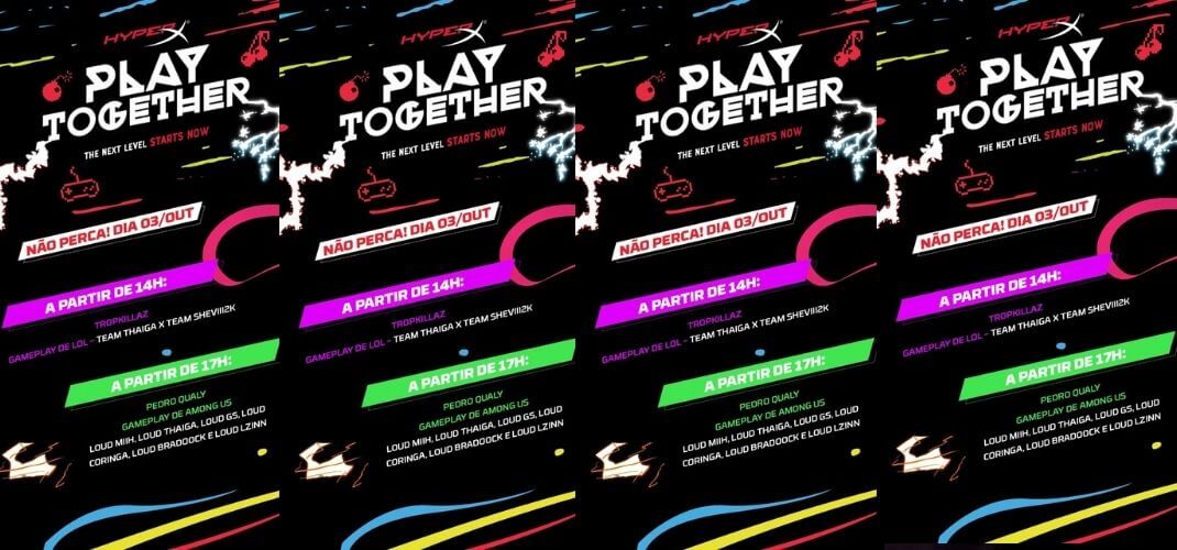 Live HyperX Play Together terá dois dias repletos de gameplay, música e entrevistas