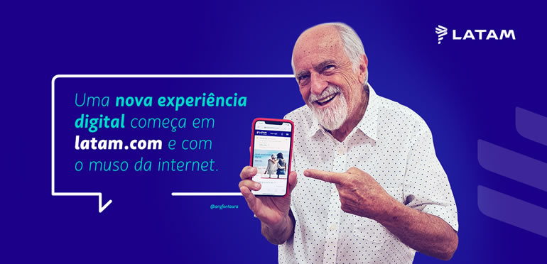 Ary Fontoura estreia campanha que navega pela nova plataforma digital da LATAM