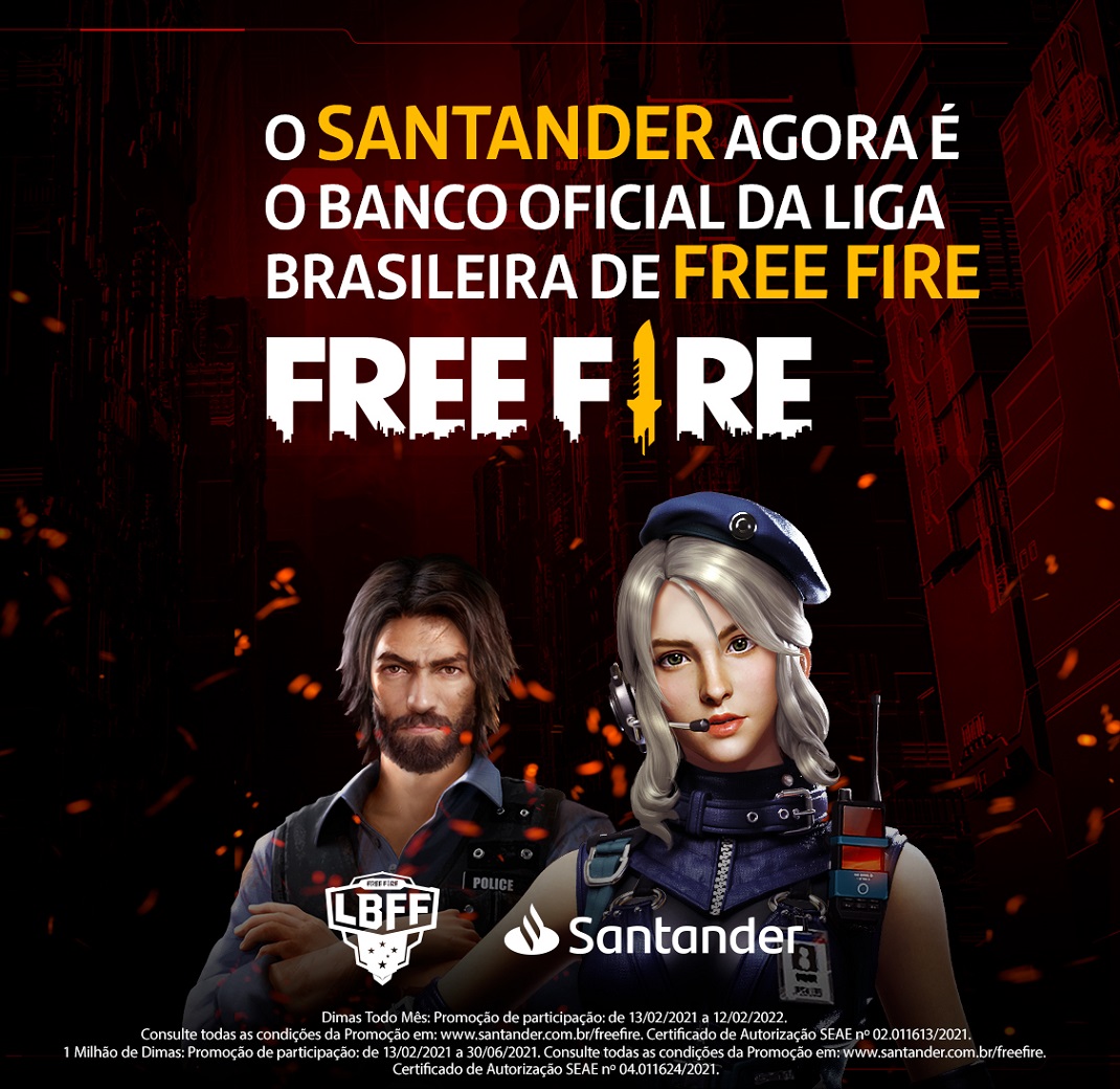 Free Fire e Santander lançam promoção inédita para jogadores do game