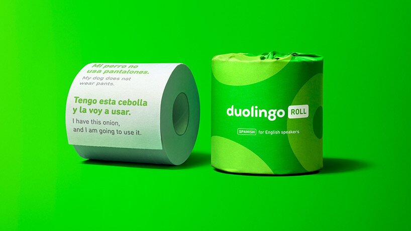Wieden + Kennedy se junta a Duolingo para criar papel higiênico para quem não tem tempo para aprender