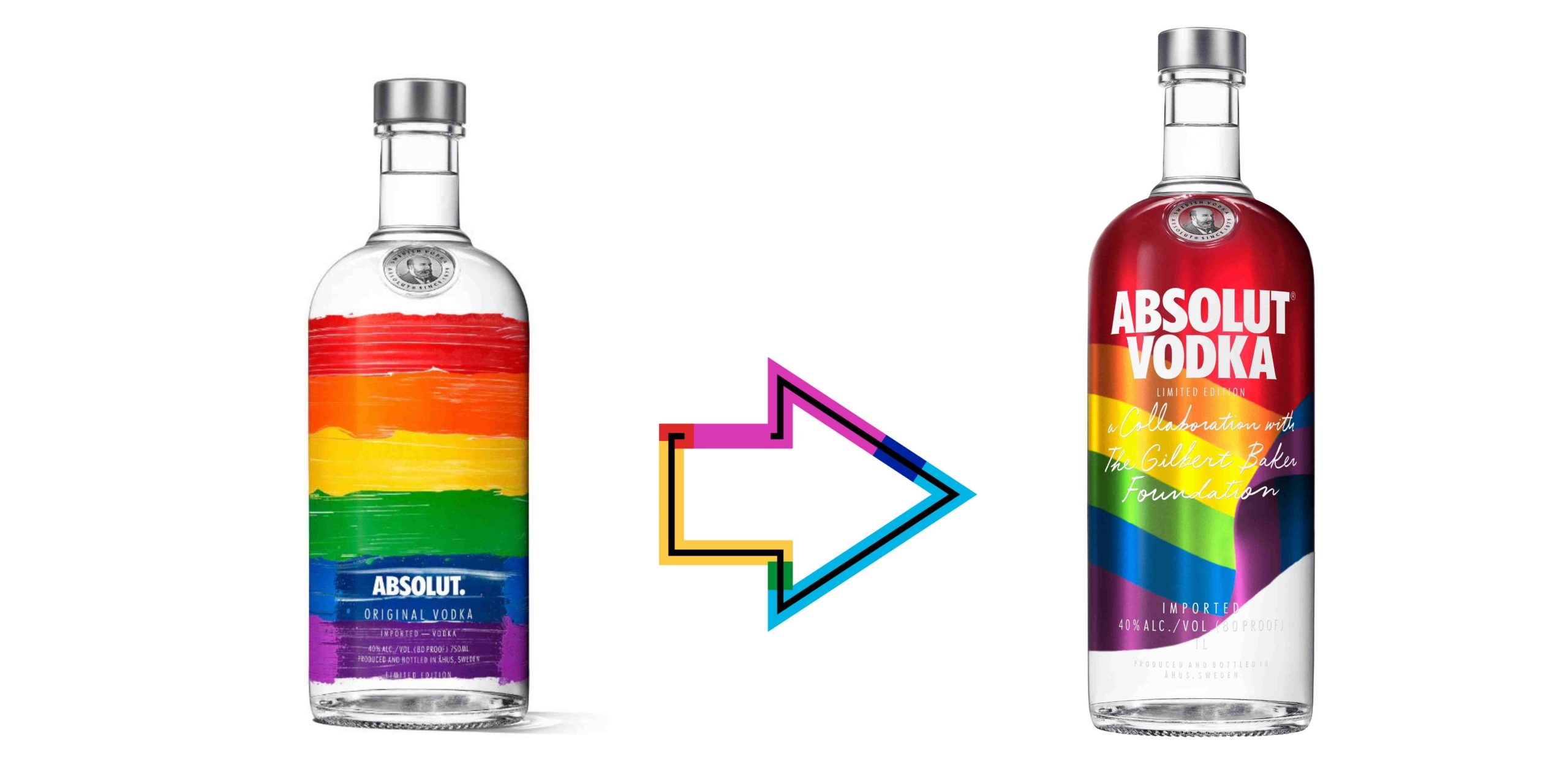 Absolut reforça seu apoio a causa LGBTQIA+ e lança nova versão da icônica garrafa Rainbow