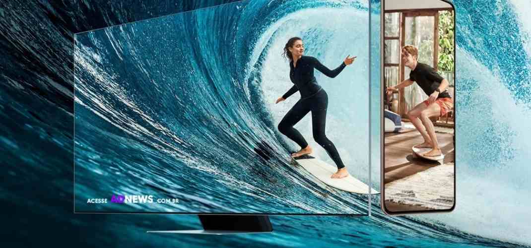 Nova campanha da Samsung mostra o poder da combinação das TVs e os smartphones Galaxy S21