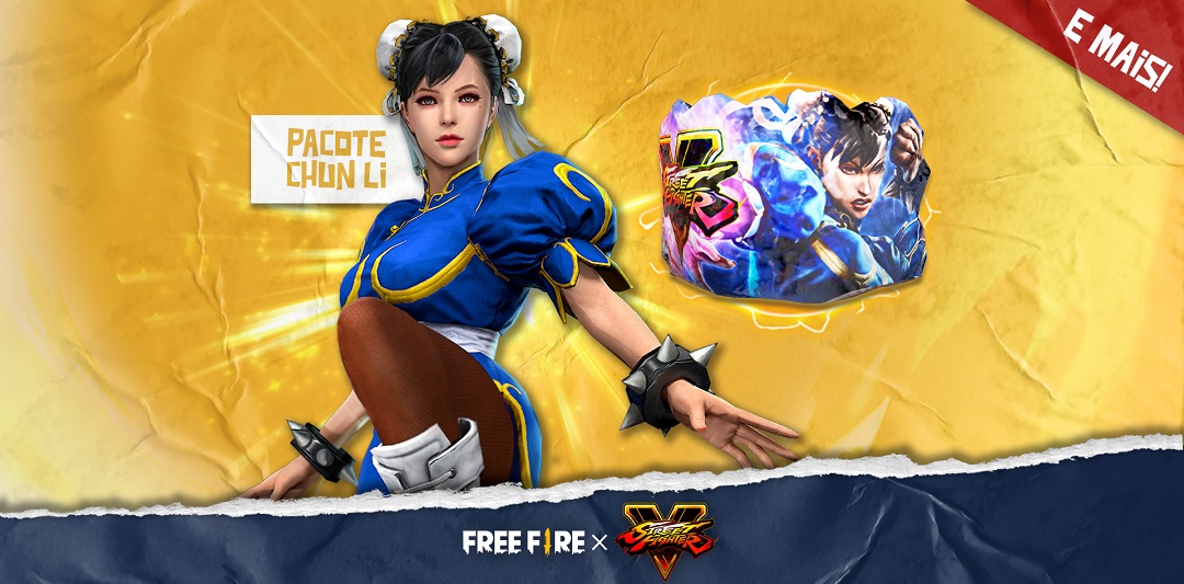 Free Fire e Street Fighter V: skin de Chun-Li já está disponível