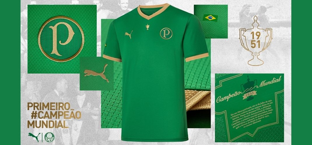 Palmeiras e PUMA apresentam camisa comemorativa do 1º Mundial