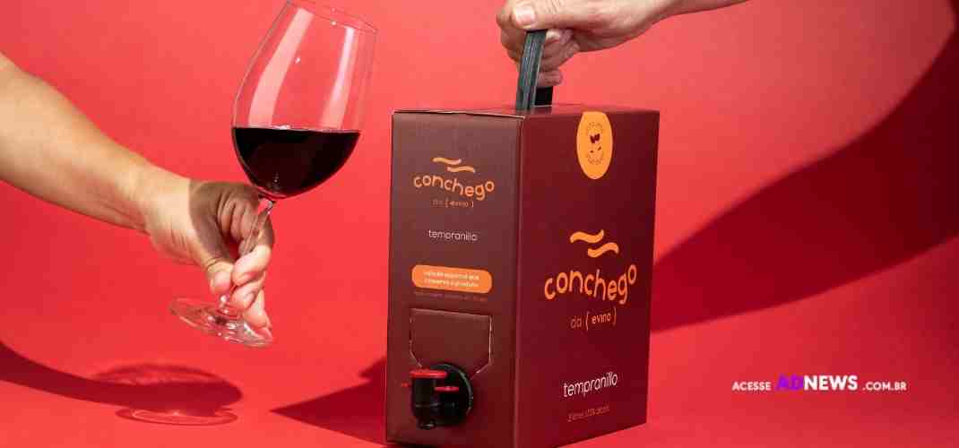 Evino lança Conchego, sua primeira marca própria de vinho na caixa (Bag in Box)