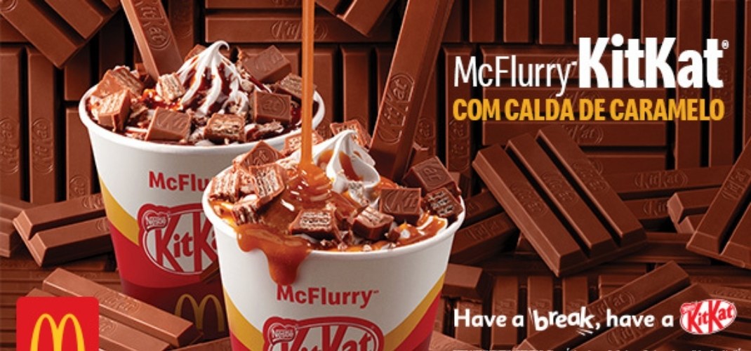 McDonald’s anuncia novo McFlurry Kit-Kat com calda de caramelo