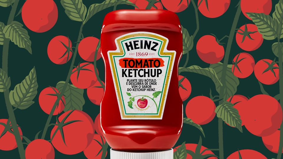 Heinz lança embalagem com rótulo de sementes de tomate