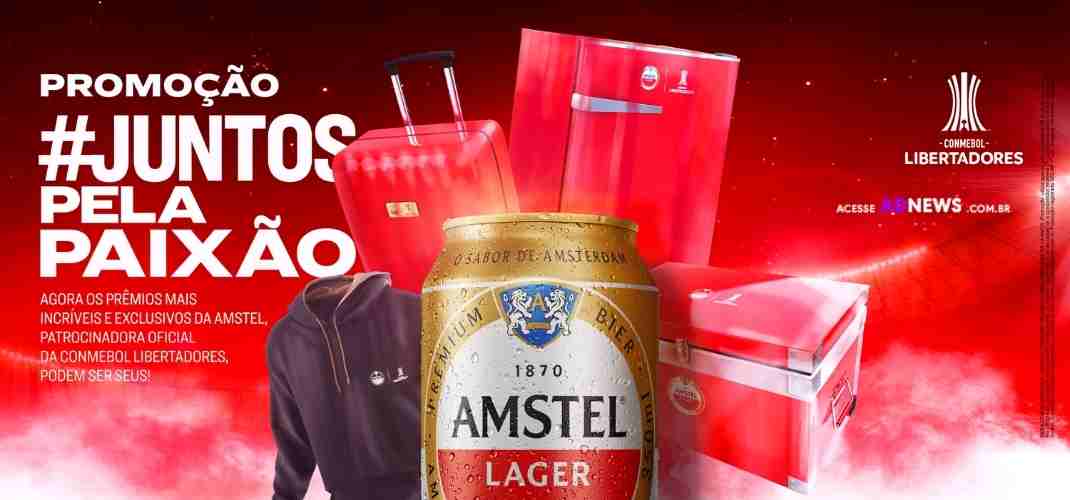 Amstel lança promoção #JuntosPelaPaixão com milhares de prêmios instantâneos e temáticos da Conmebol Libertadores