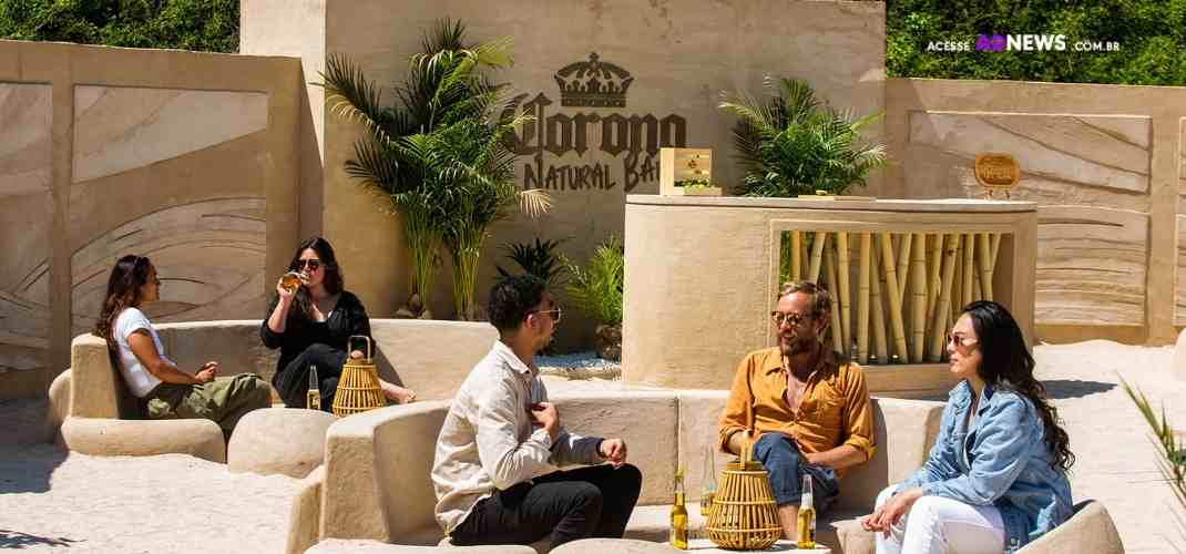 Corona cria o 1º bar de praia do Brasil feito com ingredientes 100% naturais