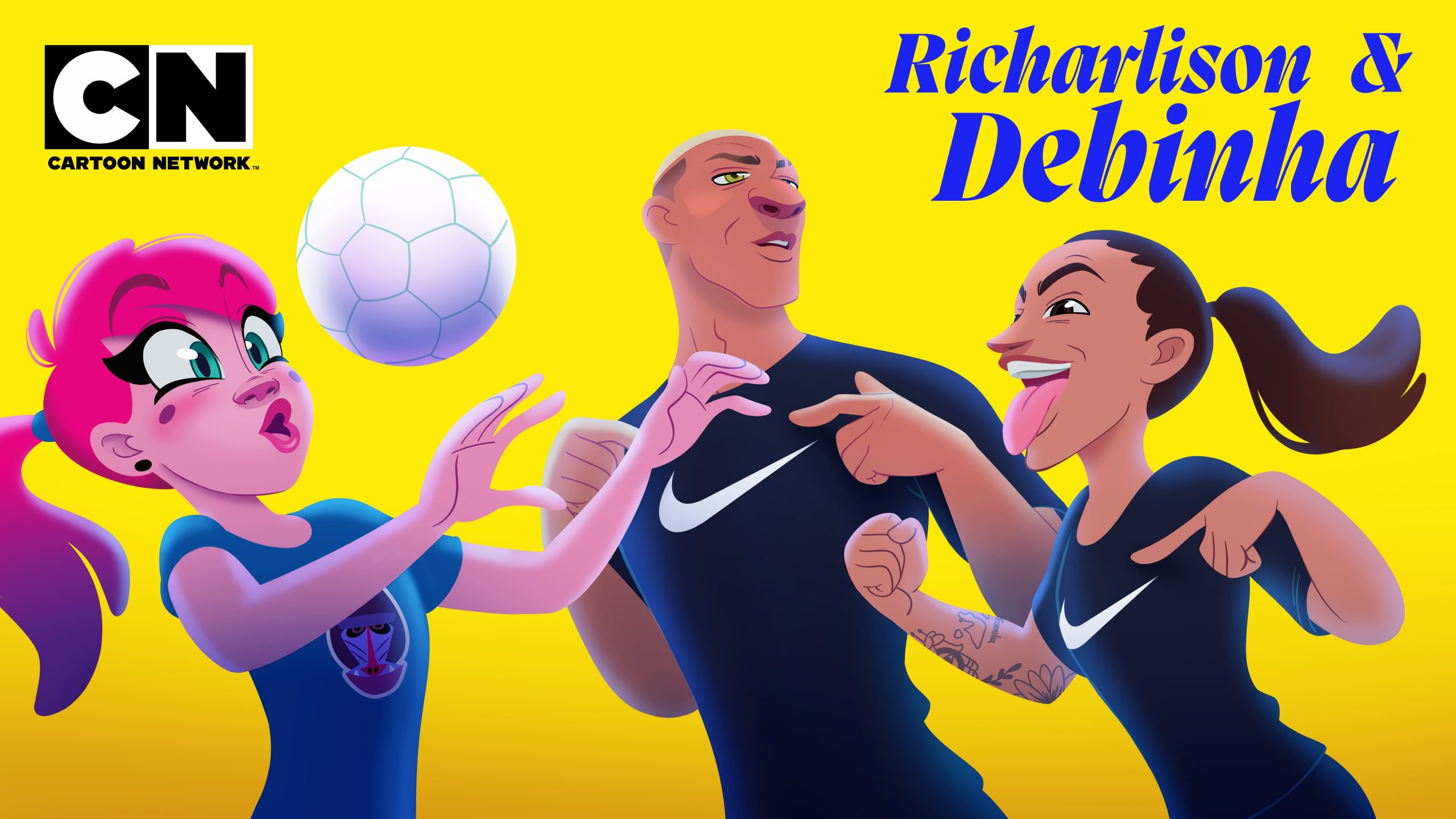 Nike transforma Richarlison e Debinha em desenho animado