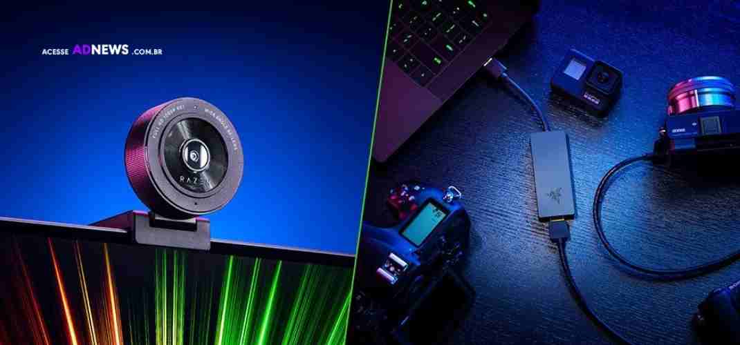 Razer apresenta webcam KIYO X e placa de captura Ripsaw X