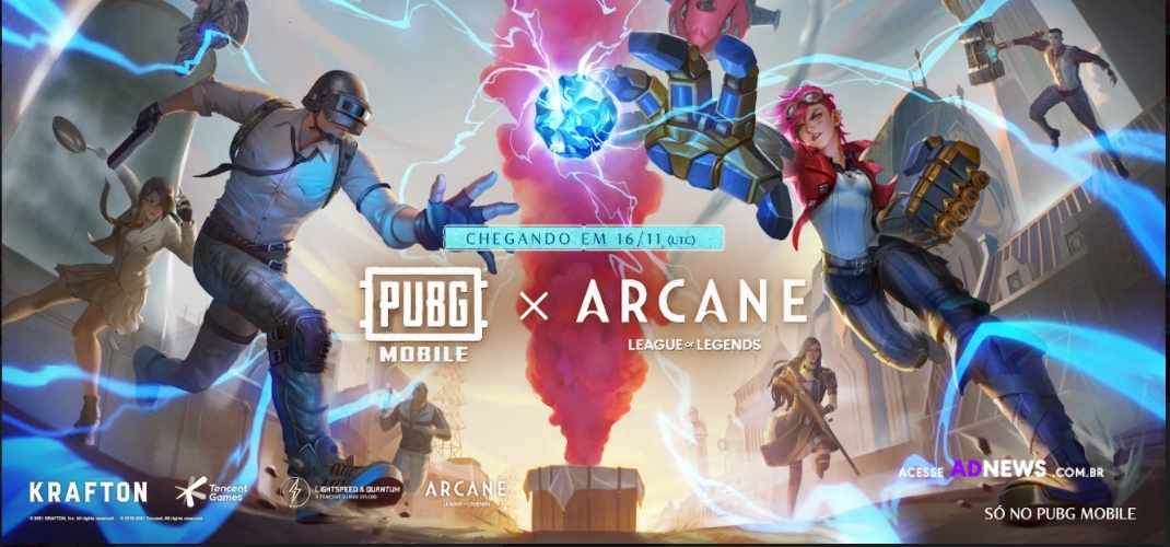 PUBG MOBILE fecha parceria com a série Arcane, de League of Legends