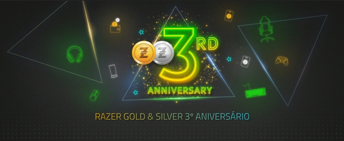 Razer Gold faz aniversário e premiará usuários com centenas de prêmios