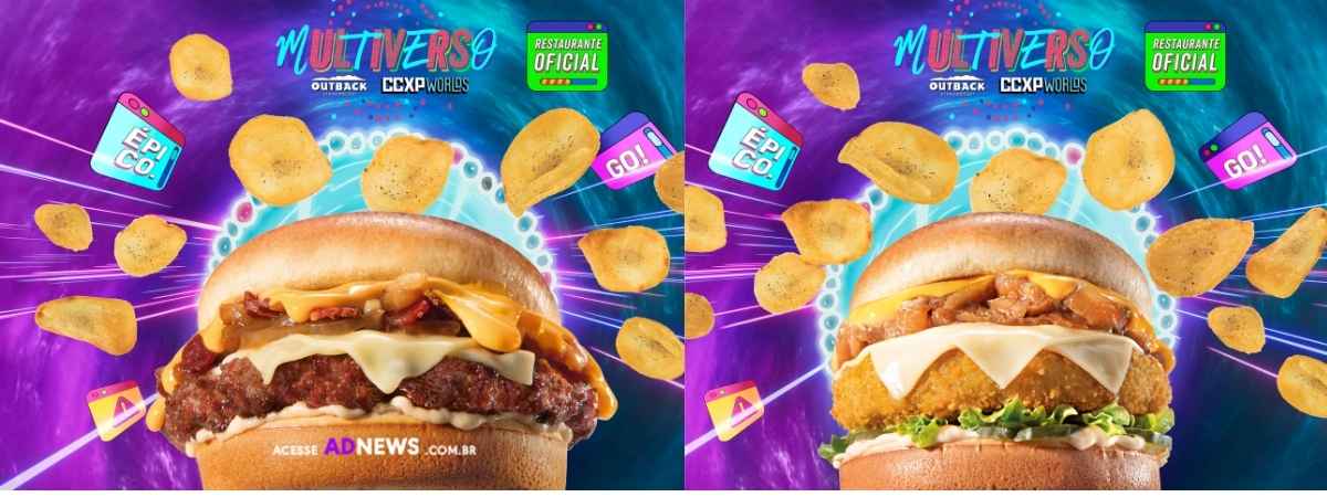 Outback lança dois burgers épicos (um vegetariano) para CCXPW21!