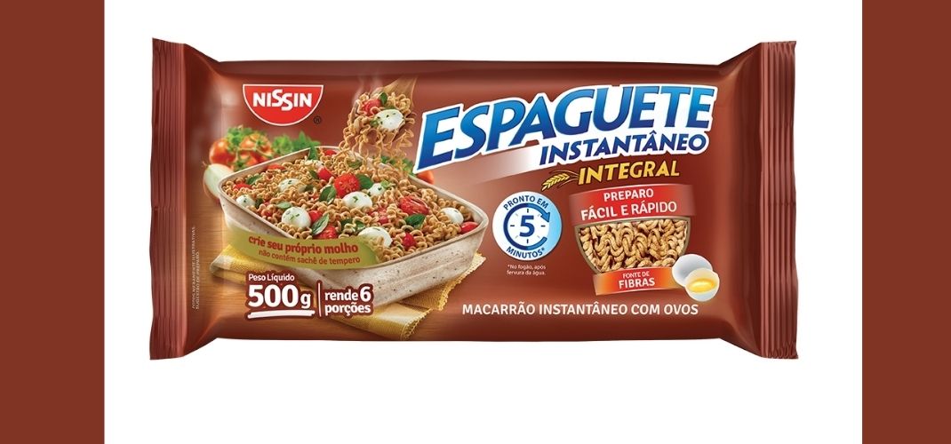 Nissin lança espaguete integral para atender o mercado
