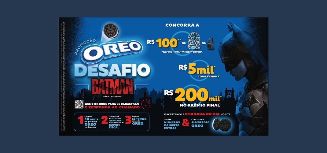 Oreo lança edição especial inspirada no filme “The Batman”