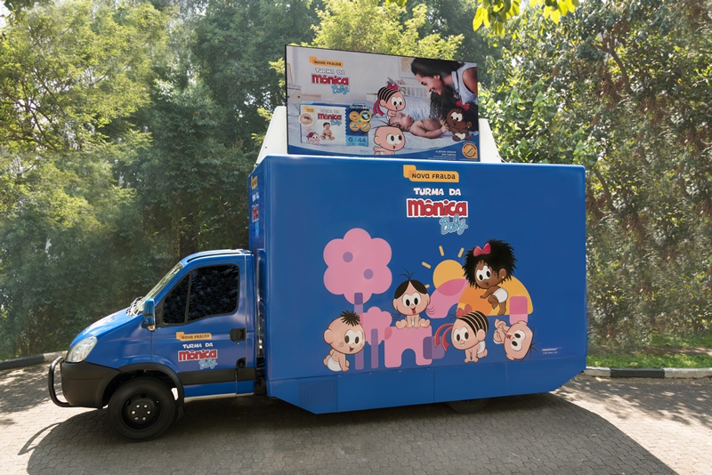 Caminhão da Turma da Mônica Baby distribuirá amostras de fraldas e lenços