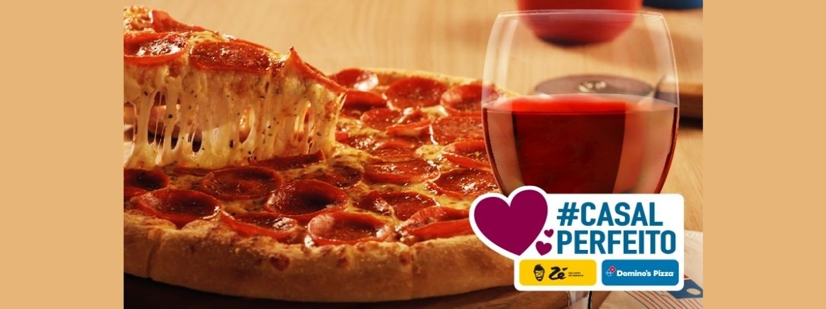 Domino’s Pizza e Zé Delivery lançam parceria que combina pizza e vinho
