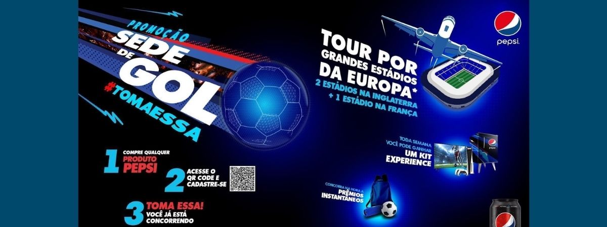 PEPSI lança promoção que leva consumidor em tour por grandes estádios da Europa