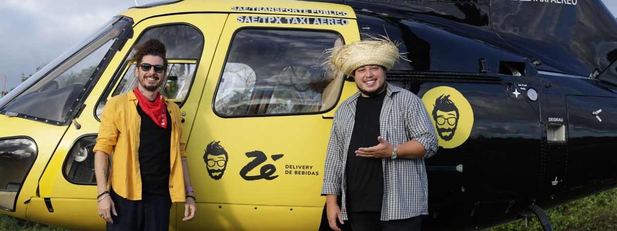Zé Delivery surpreende dupla com viagem de helicóptero para curtir o São João em Campina Grande
