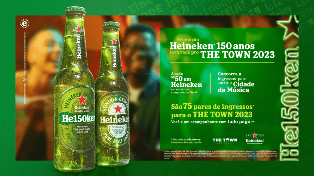 Heineken comemora 150 anos levando fãs ao The Town com tudo pago