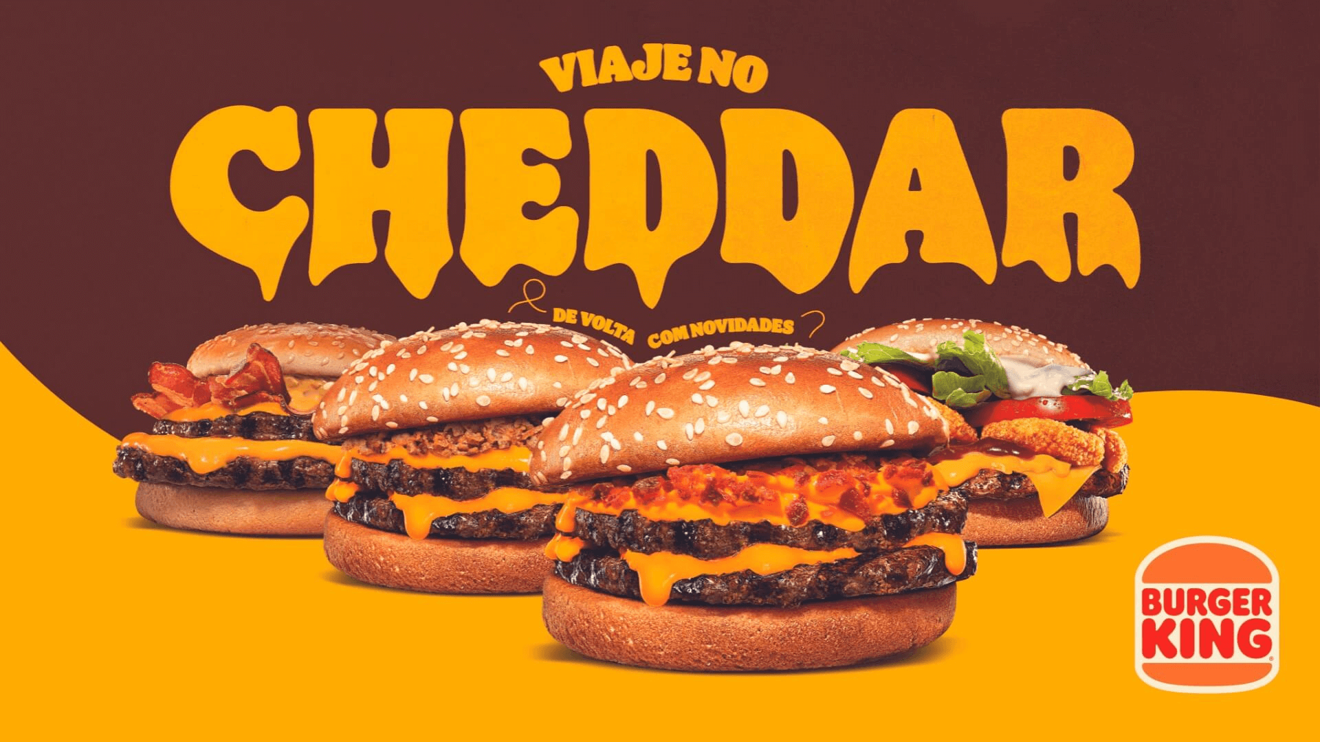Incrementando sanduíches clássicos, Burger King lança festival de “cair o queijo”