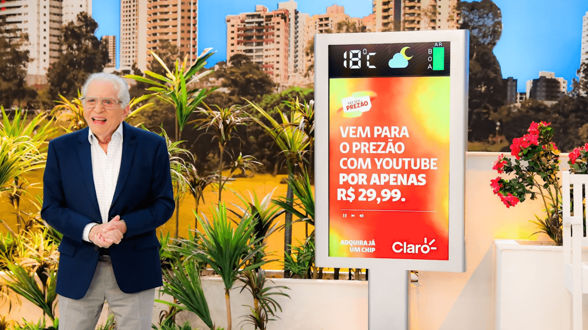 Campanha da Claro estreia mídia OOH no humorístico ‘A Praça É Nossa’, do SBT