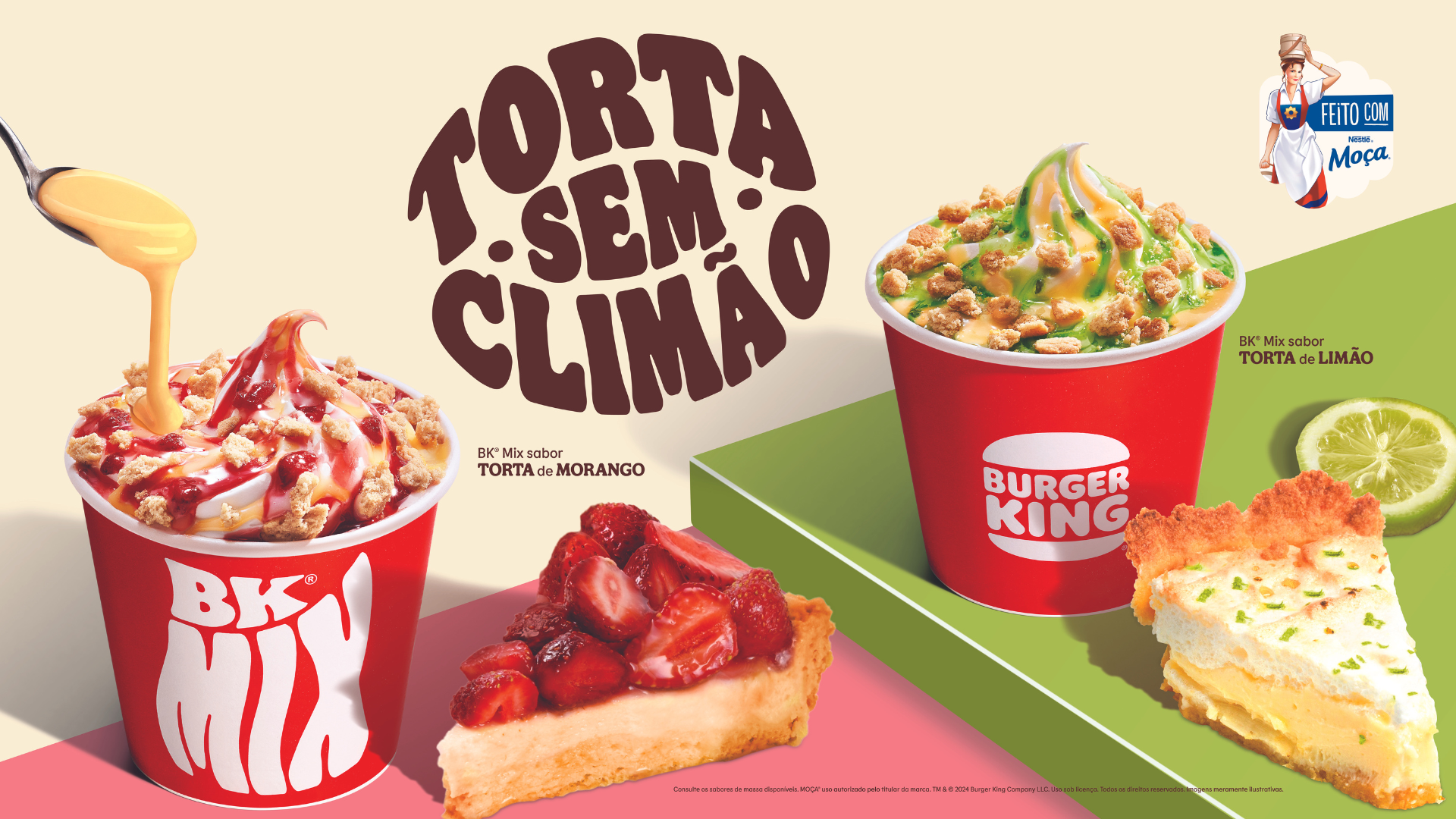 Burger King e Nestlé lançam sobremesas geladas exclusivas