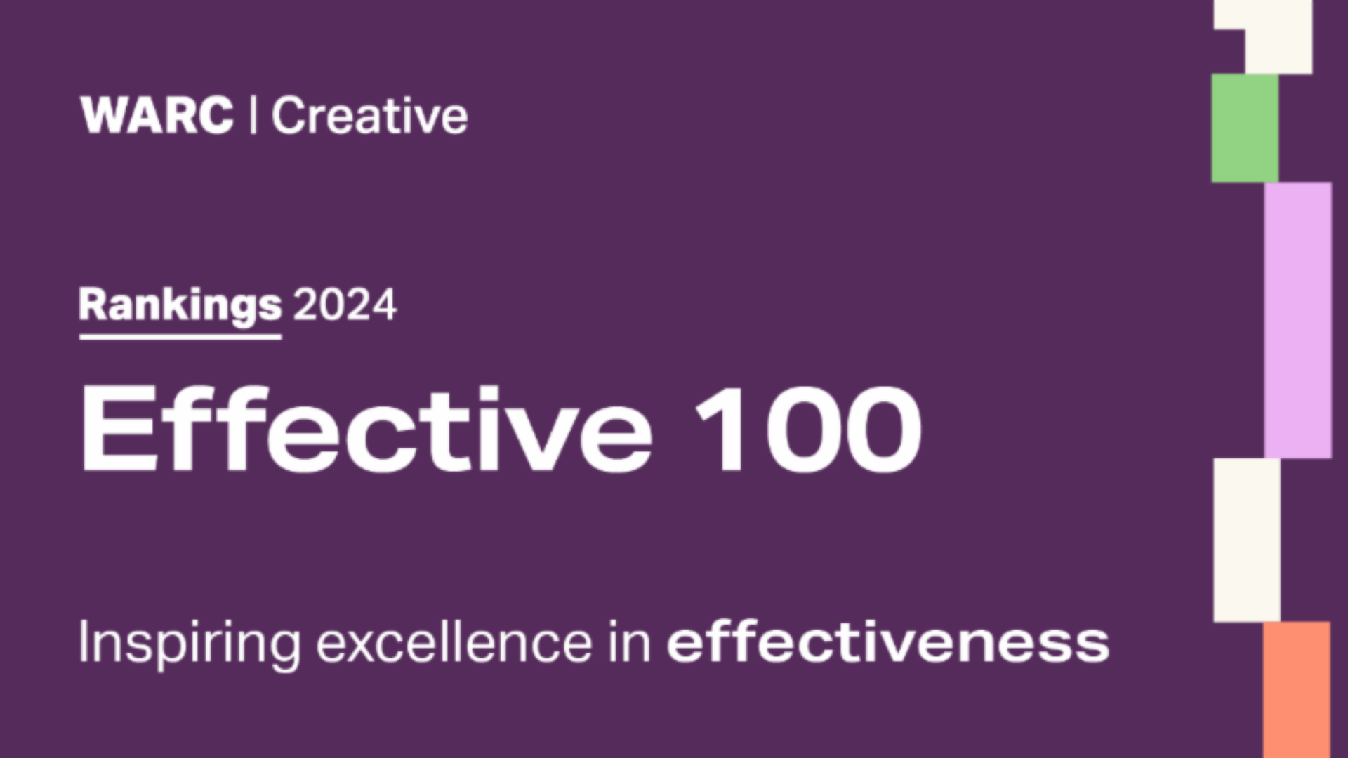 AlmapBBDO é a terceira agência criativa mais eficaz do mundo no WARC Effective 100