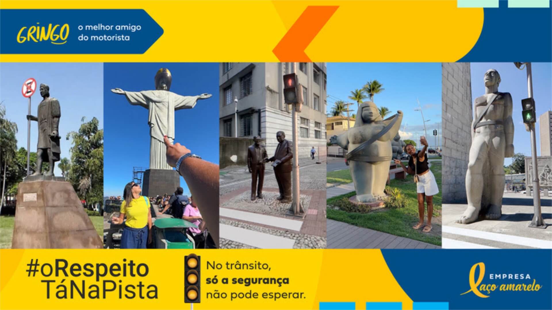 Gringo equipa monumentos brasileiros com itens de proteção