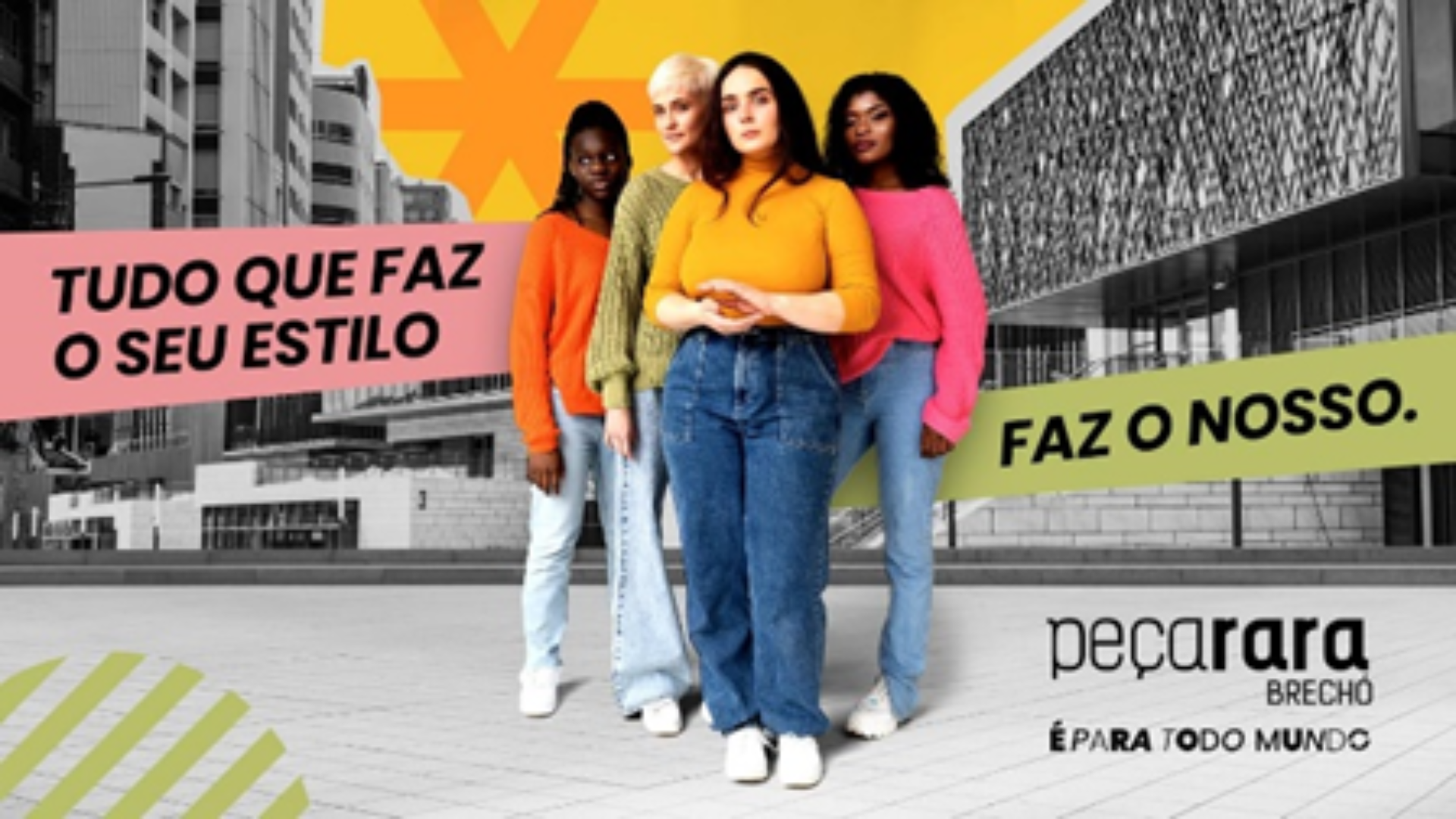 Peça Rara Brechó promove moda sem padrões em campanha ‘É Para Todo Mundo’