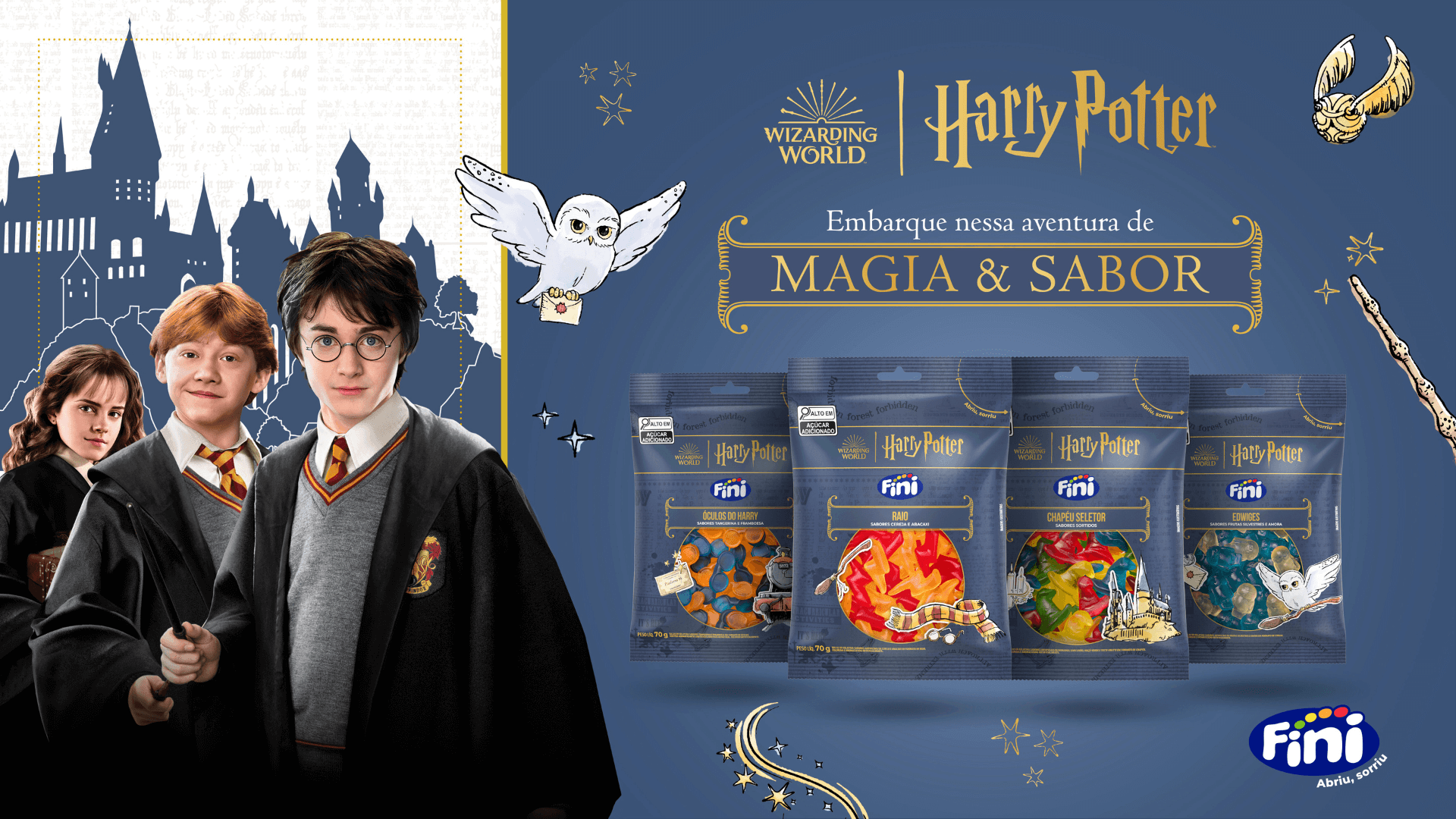 Fini lança linha de balas de gelatina inspirada no Universo de Harry Potter