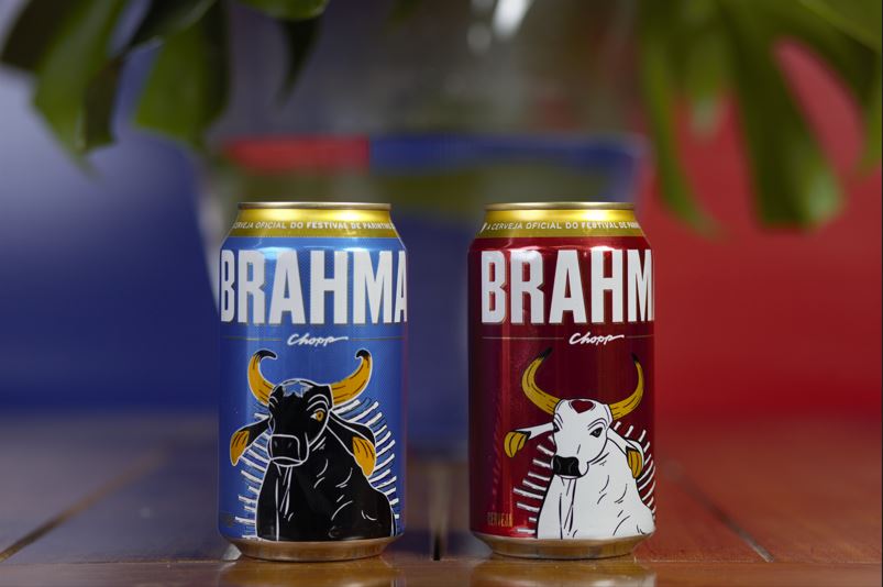 Brahma produz latas personalizadas dos Bois Garantido e Caprichoso, assinadas pelo artista parintinense Ronan Marinho (Foto: Divulgação/Brahma)