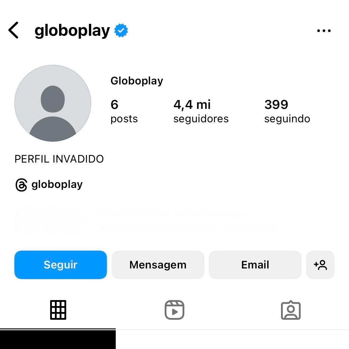 Perfil do Globoplay é “hackeado” em ação de marketing