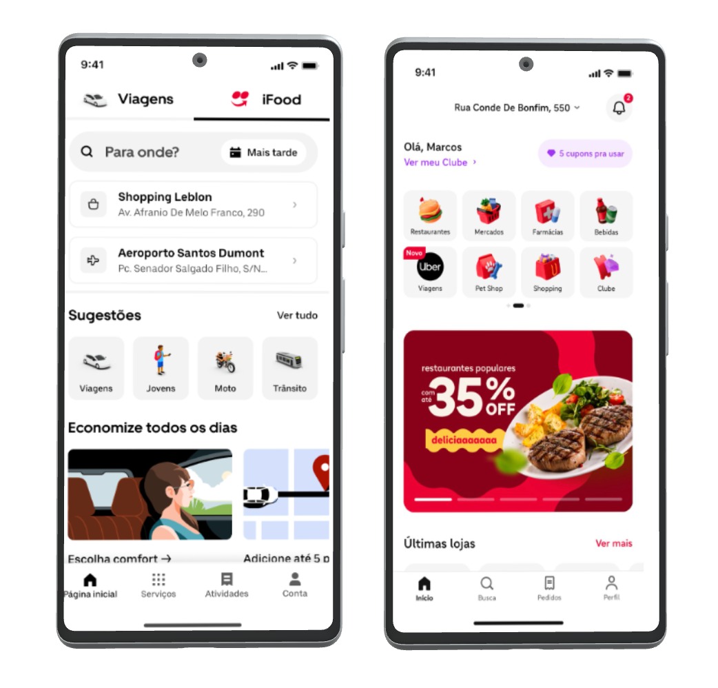 Uber e iFood anunciam parceria no Brasil